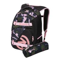 batoh Meatfly Exile Backpack 24L 2022 Storm Camo/Pink