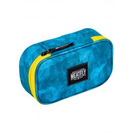 Pouzdro Meatfly XL Pencil Case 2024 Mountains Blue