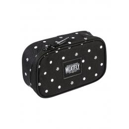 Pouzdro Meatfly XL Pencil Case 2024 Black Dots