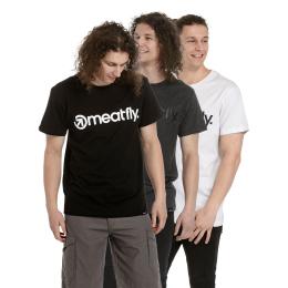 Trička Meatfly Logo Multipack 2022 Black/Charcoal Heather/White