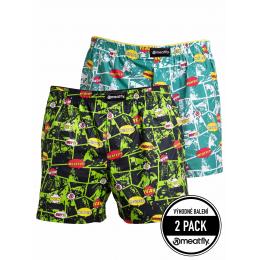 trenýrky Meatfly Agostino Boxershorts 2024 Green Comics