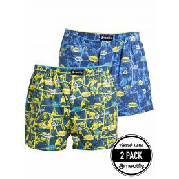 trenýrky Meatfly Agostino Boxershorts 2024 Yellow/Blue Comics