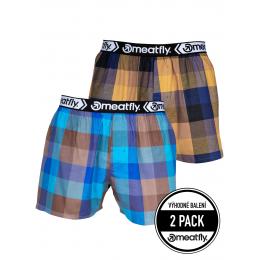 pánské trenýrky MEATFLY GIGI Boxershorts  2024 Brown Blue