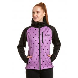 Dámská podzimní softshell bunda Meatfly Zaja 2022 Purple Dots