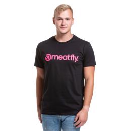 triko Meatfly Joe T-Shirt 2022 Black/Pink Neon