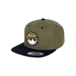 kšiltovka Meatfly Flanker Snapback 2023 Red Mountain/Olive/Black