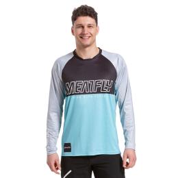 Pánský dres na kolo Meatfly Liam Bike Jersey 2022 Mint/Light Grey