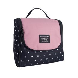 toaletní taška Meatfly Cara Vanity Bag 2023 Black Dots