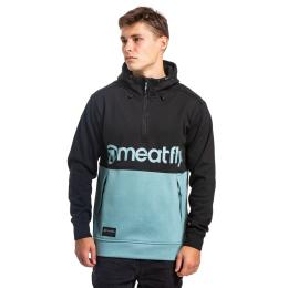 pánská technická mikina Meatfly Tason 2022 Black/Dusty Mint