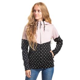 dámská technická mikina Meatfly Omni Hoodie 2022 Powder Pink/Black Dots