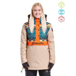 dámská zimní bunda na lyže/snowboard Meatfly Aiko Jacket 2022 Latte/Jones Petrol