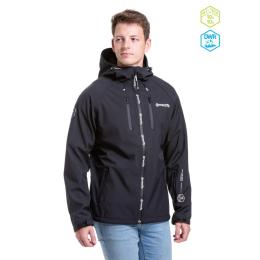 Pánská podzimní softshell bunda Meatfly Rasmussen 2024 Logo Black