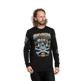 Pánské triko Meatfly Crossbones Long Sleeve 24/25 Black