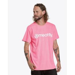 Triko Meatfly Joe T-Shirt 24/25 Neon Pink/White