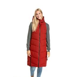 Dámská vesta Meatfly Tama Long Vest 24/25 Dark Red