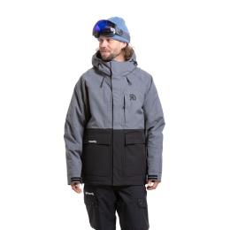 Pánská zimní bunda na lyže/snowboard Meatfly Vertigo Jacket 24/25 Dark Grey/Black