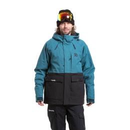 Pánská zimní bunda na lyže/snowboard Meatfly Vertigo Jacket 24/25 Deep Ocean/Black