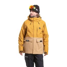 Pánská zimní bunda na lyže/snowboard Meatfly Vertigo Jacket 24/25 Wood/Tan