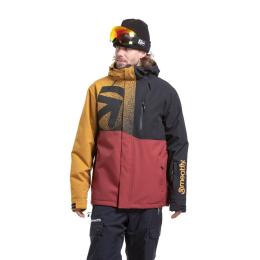 Pánská zimní bunda na lyže/snowboard Meatfly Shader Jacket 24/25 Wood/Merlot