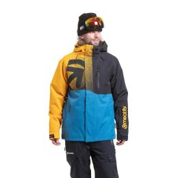 Pánská zimní bunda na lyže/snowboard Meatfly Shader Jacket 24/25 Sunflower/Blue